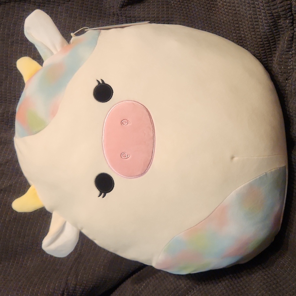 NWT Squishmallows 16 "Candess" Spring Tie Dye Cow Plush